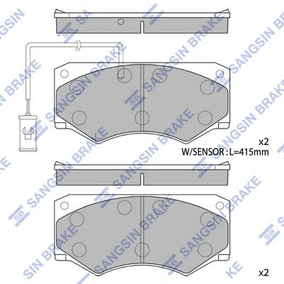 SP4181 Hi-Q Комплект тормозных колодок, дисковый тормоз