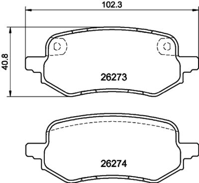 MDB4286 MINTEX Комплект тормозных колодок, дисковый тормоз