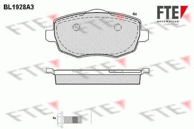 BL1928A3 FTE Комплект тормозных колодок, дисковый тормоз