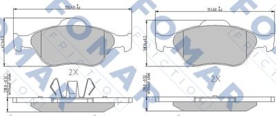 FO685181 FOMAR Friction Комплект тормозных колодок, дисковый тормоз