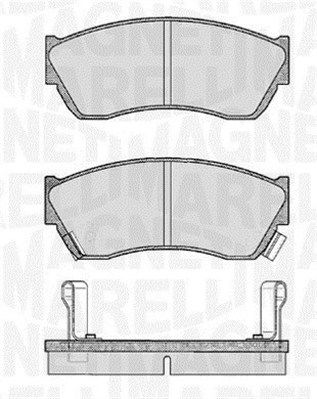 363916060491 MAGNETI MARELLI Комплект тормозных колодок, дисковый тормоз