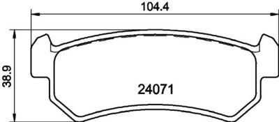 8DB355028251 HELLA Комплект тормозных колодок, дисковый тормоз