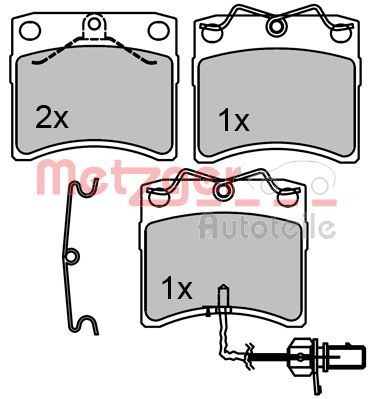 1170664 METZGER Комплект тормозных колодок, дисковый тормоз