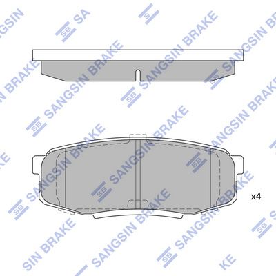 SP1382 Hi-Q Комплект тормозных колодок, дисковый тормоз