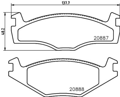 MDB1267 MINTEX Комплект тормозных колодок, дисковый тормоз