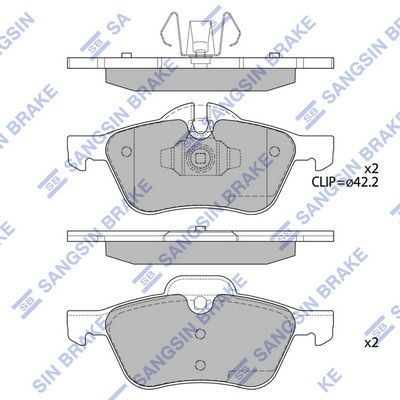 SP2243 Hi-Q Комплект тормозных колодок, дисковый тормоз