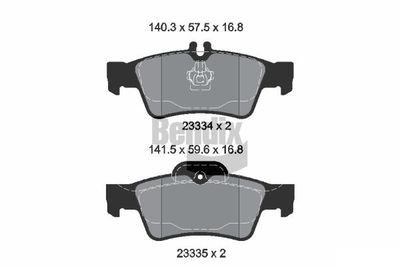 BPD1097 BENDIX Braking Комплект тормозных колодок, дисковый тормоз