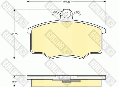 6104031 GIRLING Комплект тормозных колодок, дисковый тормоз