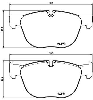 P06049 BREMBO Комплект тормозных колодок, дисковый тормоз