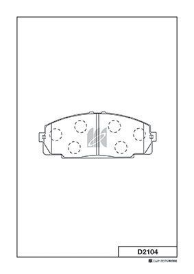 D2104 MK Kashiyama Комплект тормозных колодок, дисковый тормоз