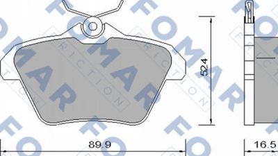 FO650081 FOMAR Friction Комплект тормозных колодок, дисковый тормоз