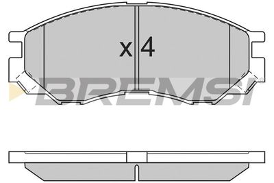 BP2775 BREMSI Комплект тормозных колодок, дисковый тормоз