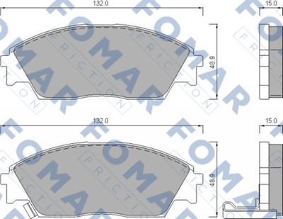 FO444781 FOMAR Friction Комплект тормозных колодок, дисковый тормоз