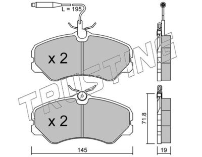 0601 TRUSTING Комплект тормозных колодок, дисковый тормоз