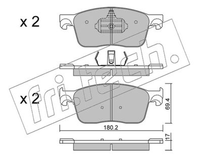 11070 fri.tech. Комплект тормозных колодок, дисковый тормоз