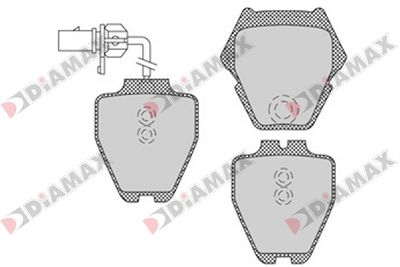 N09332 DIAMAX Комплект тормозных колодок, дисковый тормоз