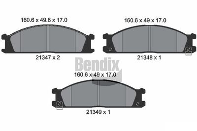 BPD1783 BENDIX Braking Комплект тормозных колодок, дисковый тормоз