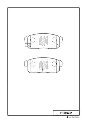 D9037M MK Kashiyama Комплект тормозных колодок, дисковый тормоз
