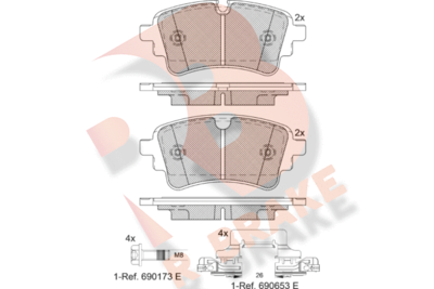 RB2256203 R BRAKE Комплект тормозных колодок, дисковый тормоз