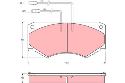 GDB389 TRW Комплект тормозных колодок, дисковый тормоз