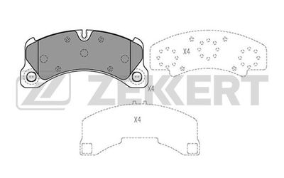 BS2459 ZEKKERT Комплект тормозных колодок, дисковый тормоз