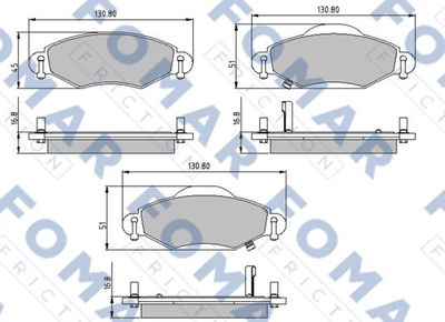 FO913081 FOMAR Friction Комплект тормозных колодок, дисковый тормоз