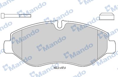 MBF015749 MANDO Комплект тормозных колодок, дисковый тормоз