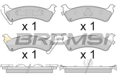 BP2777 BREMSI Комплект тормозных колодок, дисковый тормоз