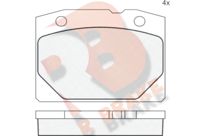 RB0155 R BRAKE Комплект тормозных колодок, дисковый тормоз