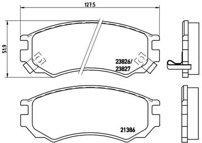 P56055 BREMBO Комплект тормозных колодок, дисковый тормоз