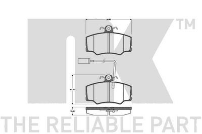 221011 NK Комплект тормозных колодок, дисковый тормоз