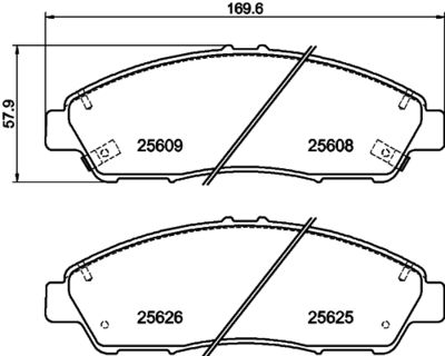 PCP1521 DON Комплект тормозных колодок, дисковый тормоз