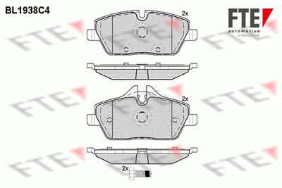 BL1938C4 FTE Комплект тормозных колодок, дисковый тормоз