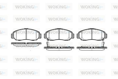 P647312 WOKING Комплект тормозных колодок, дисковый тормоз