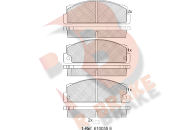 RB0240 R BRAKE Комплект тормозных колодок, дисковый тормоз