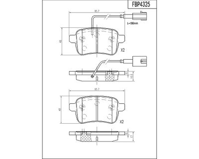 FBP4325 FI.BA Комплект тормозных колодок, дисковый тормоз