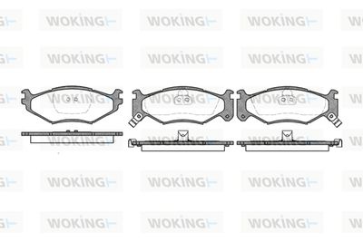P583302 WOKING Комплект тормозных колодок, дисковый тормоз