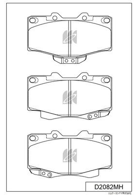 D2082MH MK Kashiyama Комплект тормозных колодок, дисковый тормоз