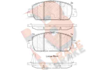 RB2153 R BRAKE Комплект тормозных колодок, дисковый тормоз