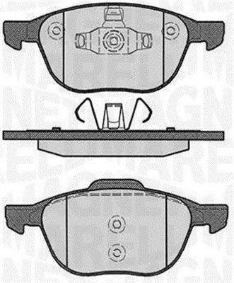 363916060244 MAGNETI MARELLI Комплект тормозных колодок, дисковый тормоз