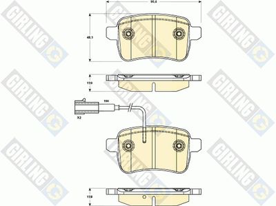 6119054 GIRLING Комплект тормозных колодок, дисковый тормоз