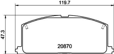 8DB355026821 HELLA Комплект тормозных колодок, дисковый тормоз