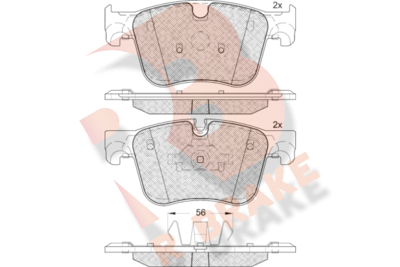 RB2166 R BRAKE Комплект тормозных колодок, дисковый тормоз