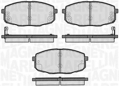 363916060281 MAGNETI MARELLI Комплект тормозных колодок, дисковый тормоз