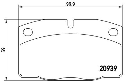 P59005 BREMBO Комплект тормозных колодок, дисковый тормоз