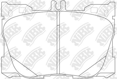 PN0695 NiBK Комплект тормозных колодок, дисковый тормоз