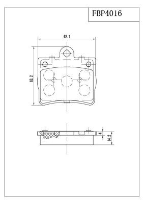 FBP4016 FI.BA Комплект тормозных колодок, дисковый тормоз