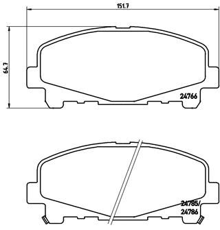 P28043 BREMBO Комплект тормозных колодок, дисковый тормоз