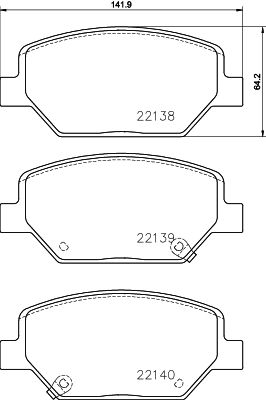 8DB355039811 HELLA PAGID Комплект тормозных колодок, дисковый тормоз