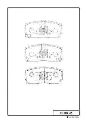 D0008M MK Kashiyama Комплект тормозных колодок, дисковый тормоз
